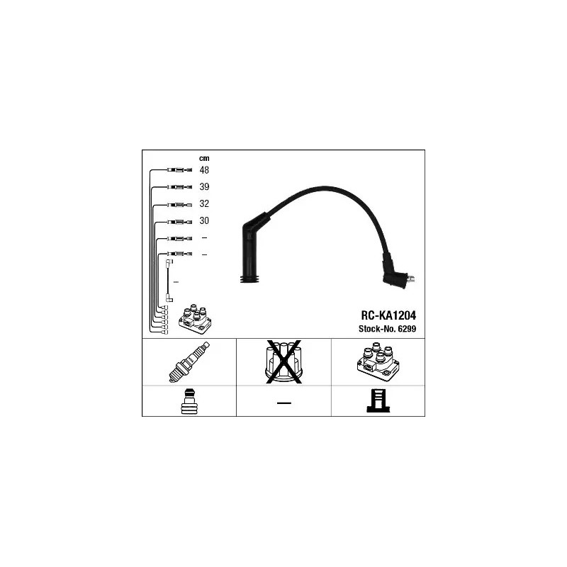 Uždegimo laidų komplektas  NGK 6299