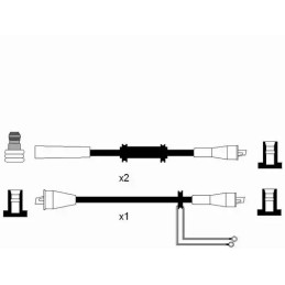Uždegimo laidų komplektas  NGK 6980