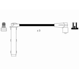 Uždegimo laidų komplektas  NGK 7408