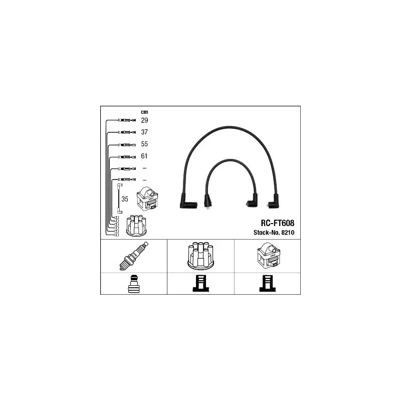 Uždegimo laidų komplektas  NGK 8210