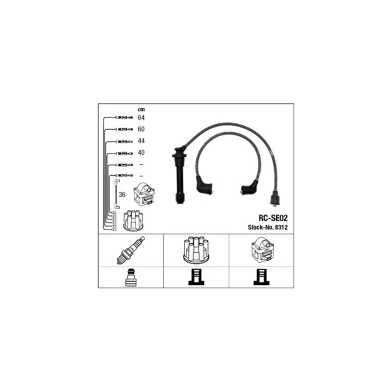 Uždegimo laidų komplektas  NGK 8312