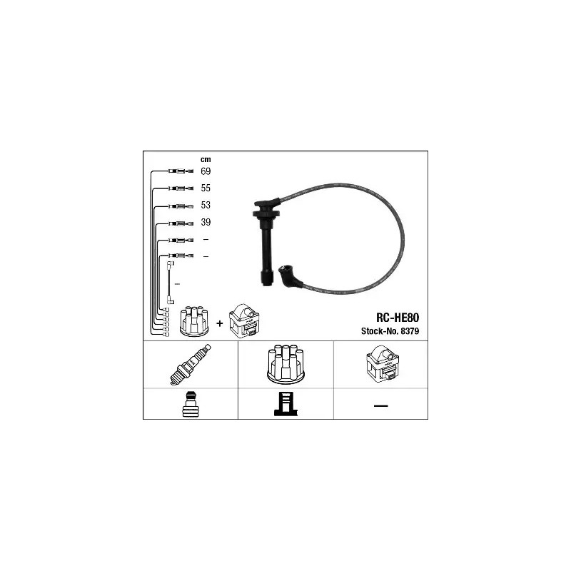 Uždegimo laidų komplektas  NGK 8379