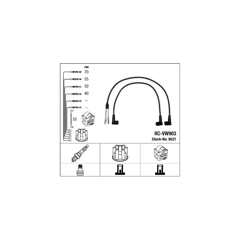 Uždegimo laidų komplektas  NGK 8621