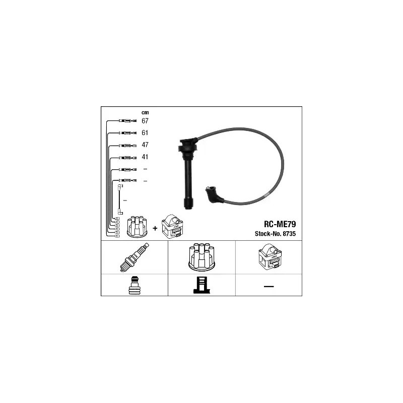 Uždegimo laidų komplektas  NGK 8735
