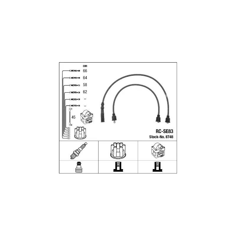 Uždegimo laidų komplektas  NGK 8748