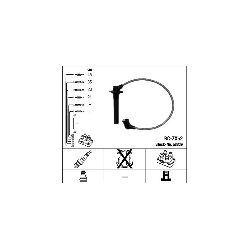 Uždegimo laidų komplektas  NGK 8839