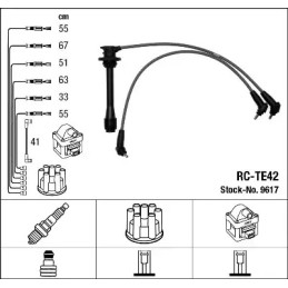 Uždegimo laidų komplektas  NGK 9617
