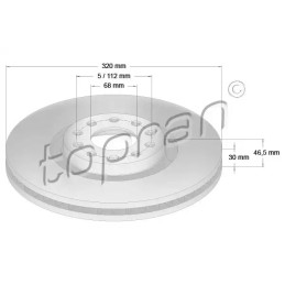 Stabdžių diskas  TOPRAN 110 432