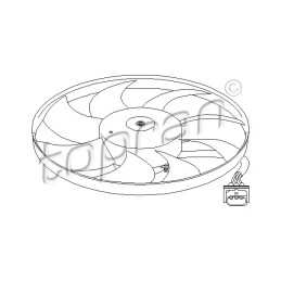 Radiatoriaus ventiliatorius  TOPRAN 110 765