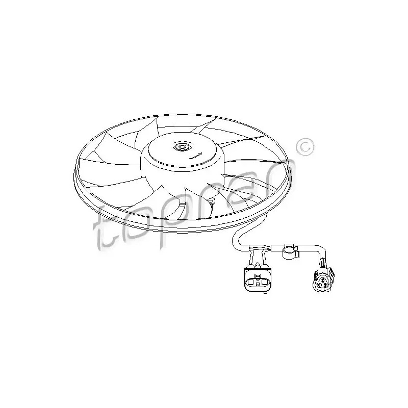 Radiatoriaus ventiliatorius  TOPRAN 112 321