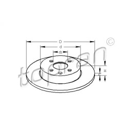 Stabdžių diskas  TOPRAN 206 860