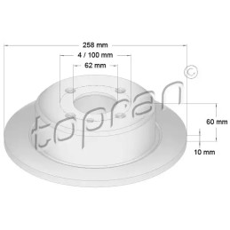 Stabdžių diskas  TOPRAN 500 557