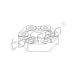 Lankstusis šarnyras (granata)  TOPRAN 501 700