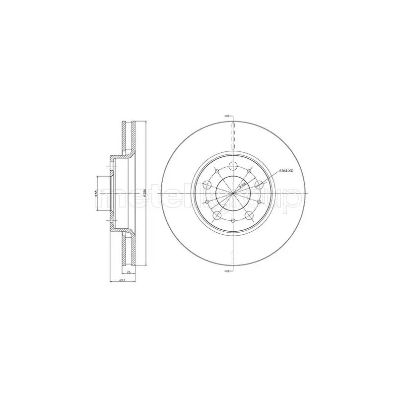 Stabdžių diskas  CIFAM 800-560C