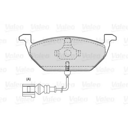 Diskinių stabdžių trinkelių rinkinys  VALEO 301332