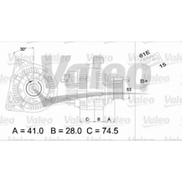 Kintamosios srovės generatorius  VALEO 437320