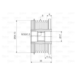 Kint. sr. generatoriaus laisvos eigos sankaba  VALEO 588003