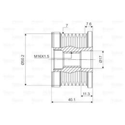 Kint. sr. generatoriaus laisvos eigos sankaba  VALEO 588100