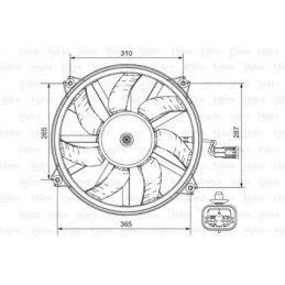 Radiatoriaus ventiliatorius  VALEO 696850