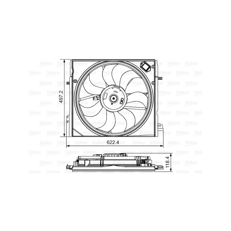 Radiatoriaus ventiliatorius  VALEO 698582