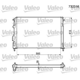 Variklio aušinimo radiatorius  VALEO 732316