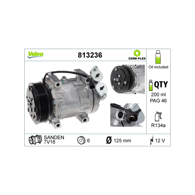 Oro kondicionieriaus kompresorius  VALEO 813236