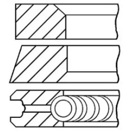 Stūmoklio žiedų komplektas  GOETZE ENGINE 08-109500-00