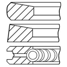 Stūmoklio žiedų komplektas  GOETZE ENGINE 08-287100-00