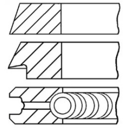 Stūmoklio žiedų komplektas  GOETZE ENGINE 08-325100-00