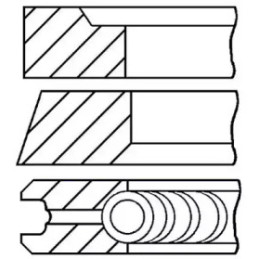 Stūmoklio žiedų komplektas  GOETZE ENGINE 08-421000-00