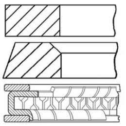 Stūmoklio žiedų komplektas  GOETZE ENGINE 08-428500-00
