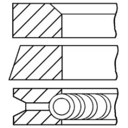 Stūmoklio žiedų komplektas  GOETZE ENGINE 08-502200-00