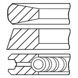 Stūmoklio žiedų komplektas  GOETZE ENGINE 08-783800-00