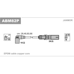 Uždegimo laidų komplektas  JANMOR ABM82P