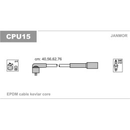 Uždegimo laidų komplektas  JANMOR CPU15