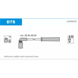 Uždegimo laidų komplektas  JANMOR D7S