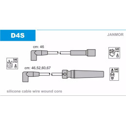 Uždegimo laidų komplektas  JANMOR D4S