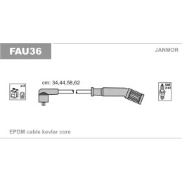 Uždegimo laidų komplektas  JANMOR FAU36