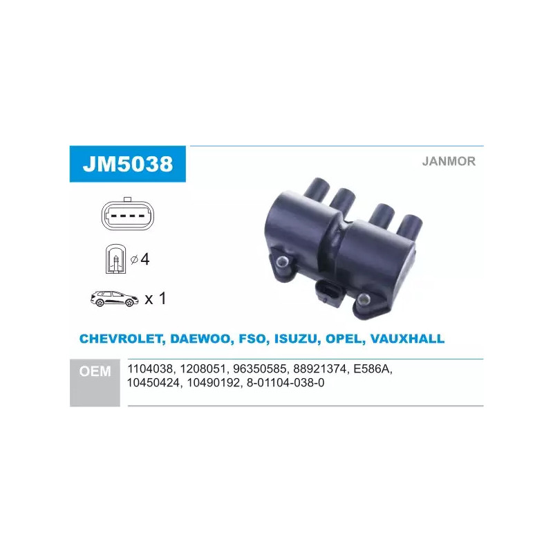 Uždegimo ritė  JANMOR JM5038