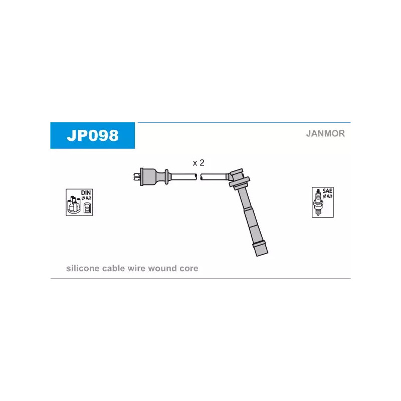 Uždegimo laidų komplektas  JANMOR JP098