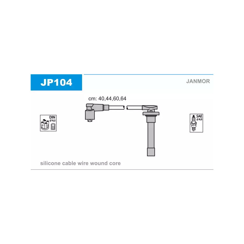 Uždegimo laidų komplektas  JANMOR JP104