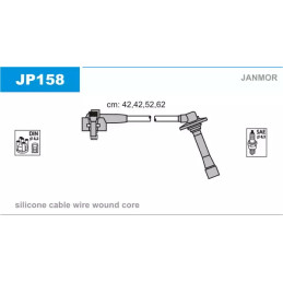 Uždegimo laidų komplektas  JANMOR JP158