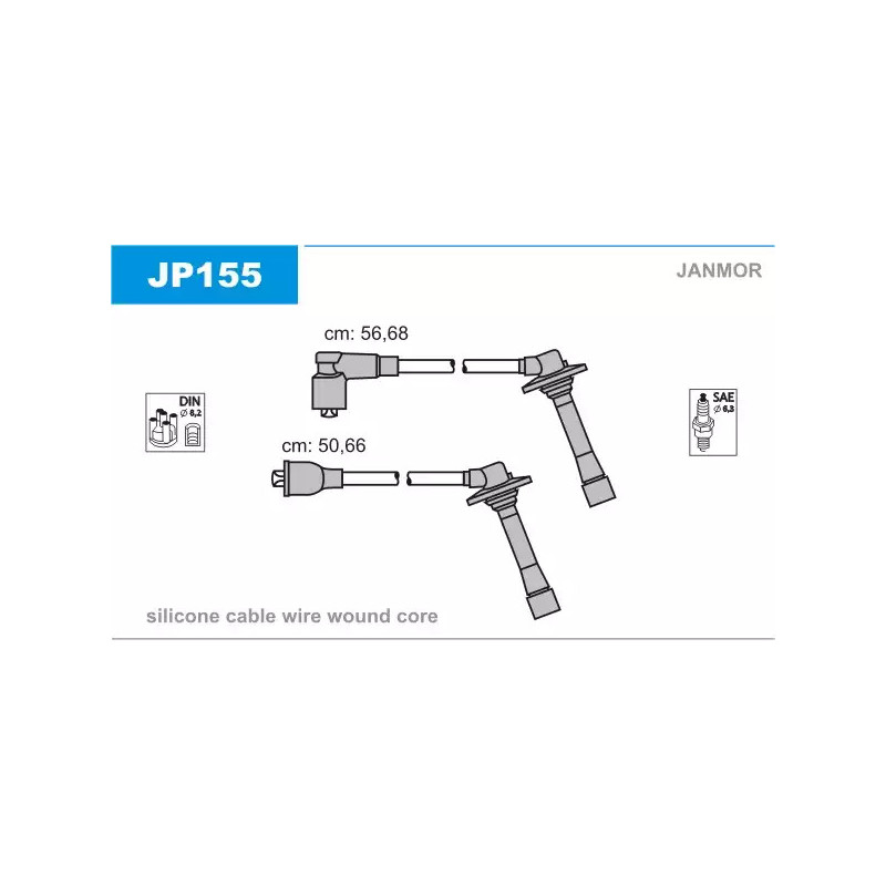 Uždegimo laidų komplektas  JANMOR JP155