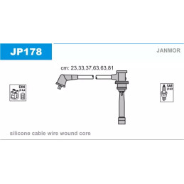 Uždegimo laidų komplektas  JANMOR JP178