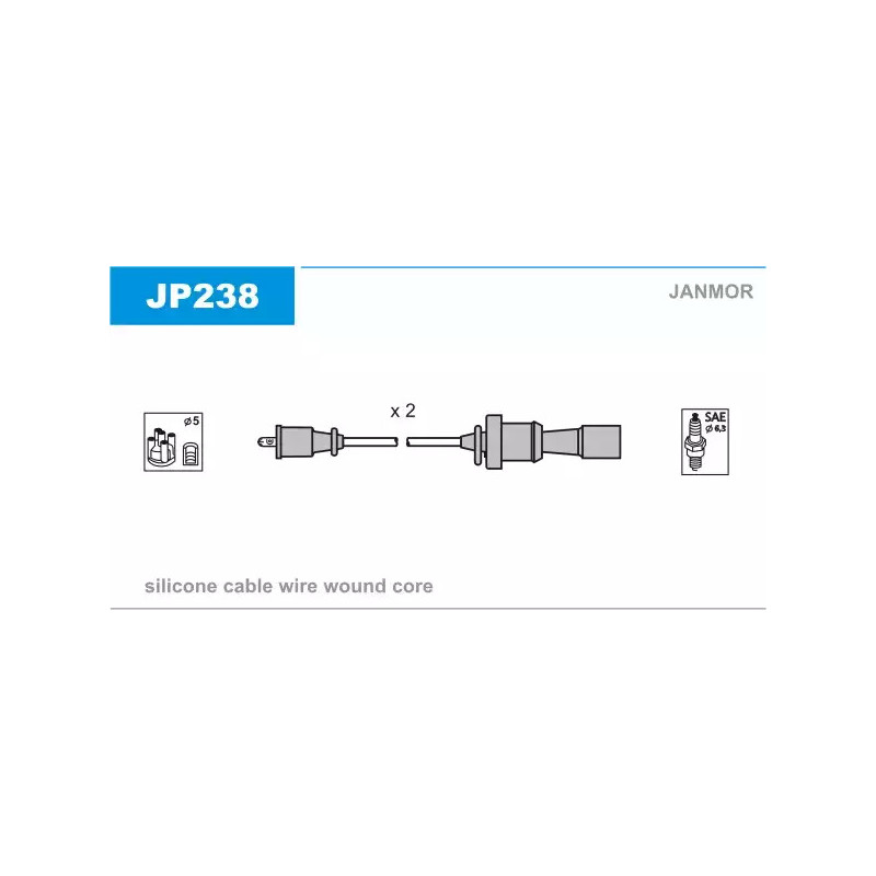 Uždegimo laidų komplektas  JANMOR JP238