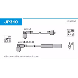 Uždegimo laidų komplektas  JANMOR JP310