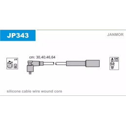 Uždegimo laidų komplektas  JANMOR JP343