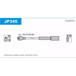 Uždegimo laidų komplektas  JANMOR JP345