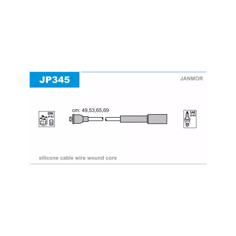 Uždegimo laidų komplektas  JANMOR JP345