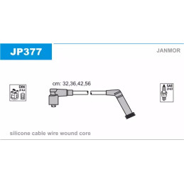 Uždegimo laidų komplektas  JANMOR JP377